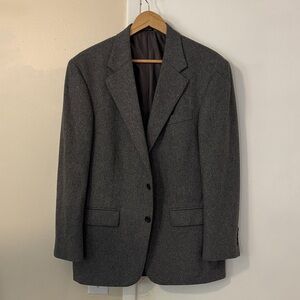 Oscar de la Renta Blazer Wool Cashmere Suit Jacket Mens 40 S Gray